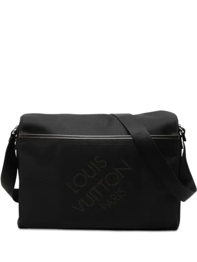 Pre-owned Louis Vuitton 2008 Damier Geant Messenger Bag Crossbody Bag In Black