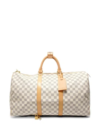 Pre-owned Louis Vuitton 2008 Damier Keepall 50 Boston Bag In Neutral