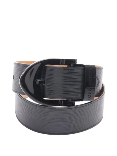 Pre-owned Louis Vuitton 2008 Epi Ceinture Belt In Black