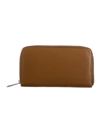 Pre-owned Louis Vuitton 2008 Epi Leather Zippy Wallet In Brown