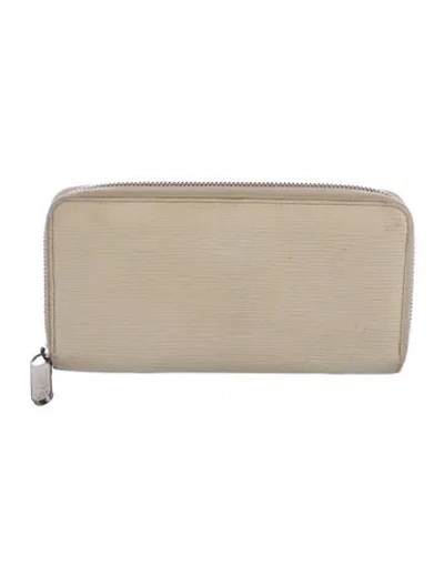 Pre-owned Louis Vuitton 2008 Epi Leather Zippy Wallet In White