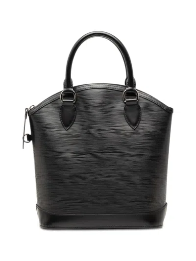 Pre-owned Louis Vuitton 2008 Epi Lockit Vertical Handbag In Black