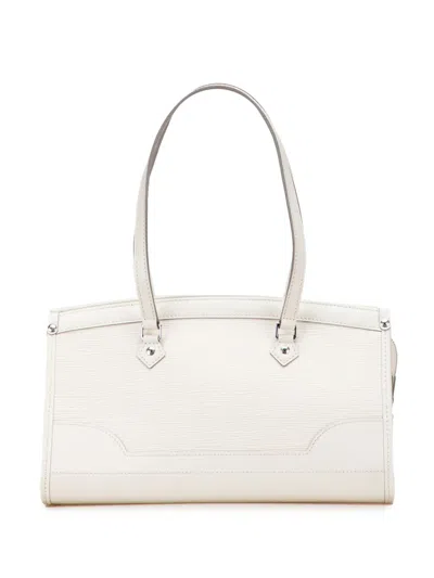 Pre-owned Louis Vuitton 2008 Epi Madeleine Pm Shoulder Bag In White