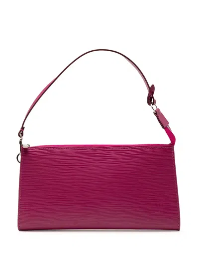 Pre-owned Louis Vuitton 2008 Epi Pochette Accessoires Shoulder Bag In Purple