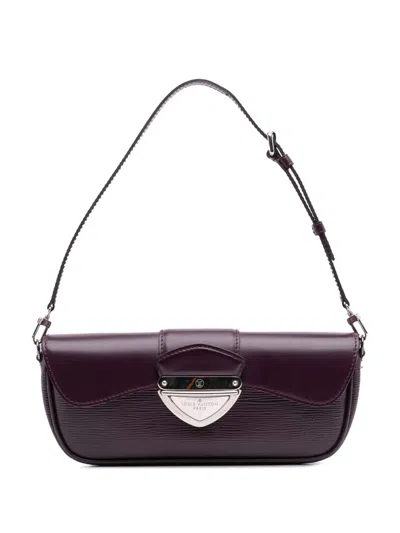 Pre-owned Louis Vuitton 2008 Epi Pochette Montaigne Shoulder Bag In Purple