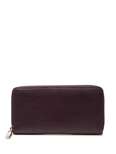 Pre-owned Louis Vuitton 2008 Epi Zippy Wallet Long Wallets In Purple
