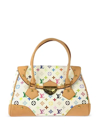 Pre-owned Louis Vuitton 2008 Gm Beverly Monogram Multicolor Tote Bag In White