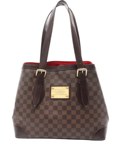 Pre-owned Louis Vuitton 2008 Hampstead Mm Shoulder Bag In Brown