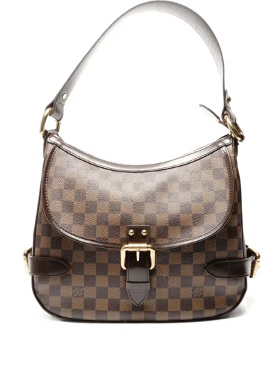 Pre-owned Louis Vuitton 2008 Highbury Damier Buckle Shoulder Bag In Brown