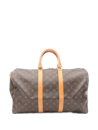Pre-owned Louis Vuitton 2008 Keepall 45 Boston Bag In Brown