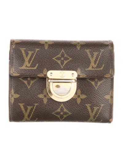 Pre-owned Louis Vuitton 2008 Lv Monogram Koala Wallet In Brown