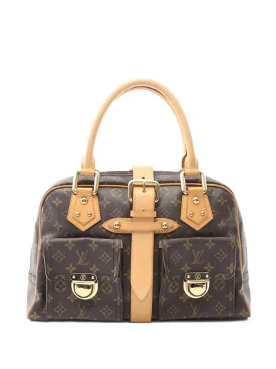 Pre-owned Louis Vuitton 2008 Manhattan Gm Monogram Tote Bag In Brown