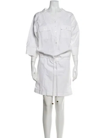 Pre-owned Louis Vuitton 2008 Mini Dress In White