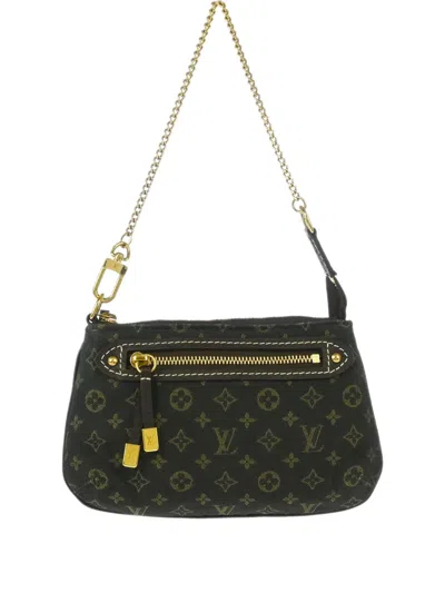 Pre-owned Louis Vuitton 2008 Mini Lin Mini Pochette Accessoires Clutch Bag In 褐色