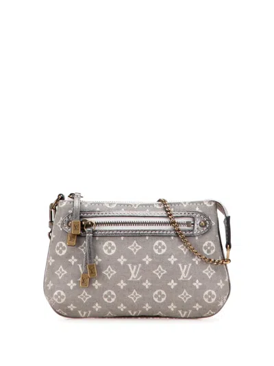 Pre-owned Louis Vuitton 2008 Mini Monogram Idylle Pochette Accessoires Handbag In Gray