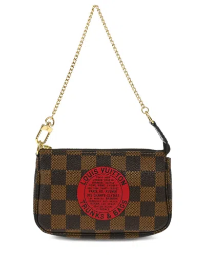 Pre-owned Louis Vuitton 2008 Mini Pochette Shoulder Bag In Brown