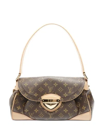 Pre-owned Louis Vuitton 2008 Mm Beverly Monogram Shoulder Bag In Brown