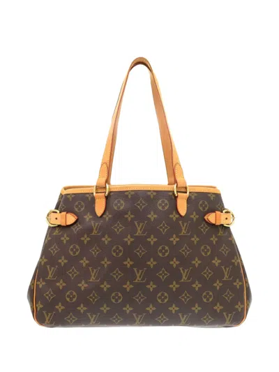 Pre-owned Louis Vuitton 2008 Monogram Batignolles Horizontal Tote Bag In Brown