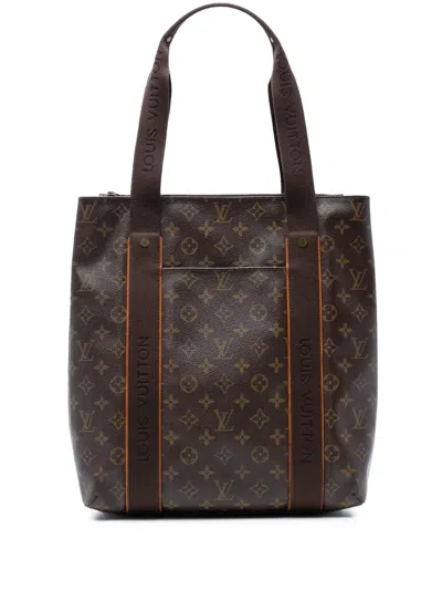 Pre-owned Louis Vuitton 2008 Monogram Cabas Beaubourg Tote Bag In Brown