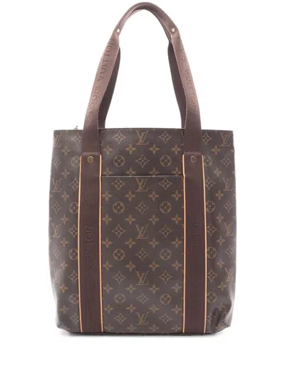 Pre-owned Louis Vuitton 2008 Monogram Cabas Beaubourg Tote Bag In Brown