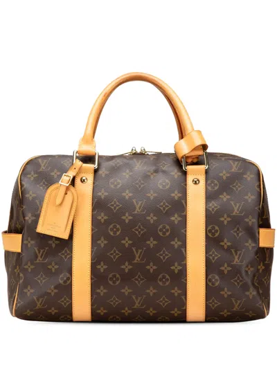 Pre-owned Louis Vuitton 2008 Monogram Carryall Travel Bag In Brown
