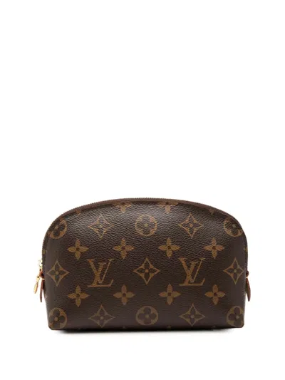 Pre-owned Louis Vuitton 2008 Monogram Cosmetic Pm Pouch In Brown