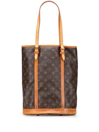 Pre-owned Louis Vuitton 2008 Monogram Gm Bucket Bag In Brown