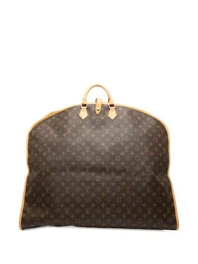 Pre-owned Louis Vuitton 2008 Monogram Housse Porte Habits Garment Cover Travel Bag In Brown