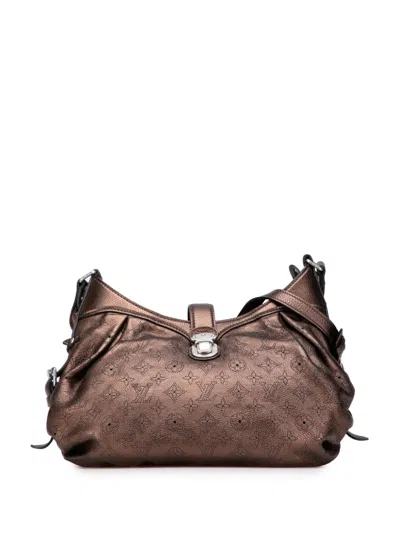 Pre-owned Louis Vuitton 2008 Monogram Mahina Xs Crossbody Bag In Brown
