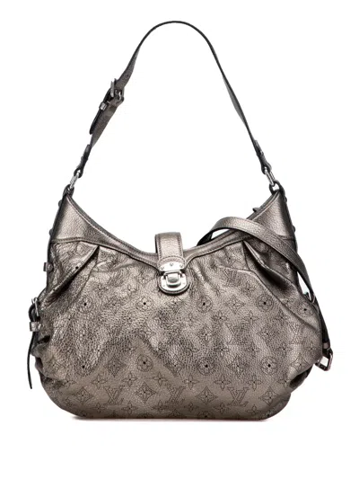 Pre-owned Louis Vuitton 2008 Monogram Mahina Xs Crossbody Bag In Silver