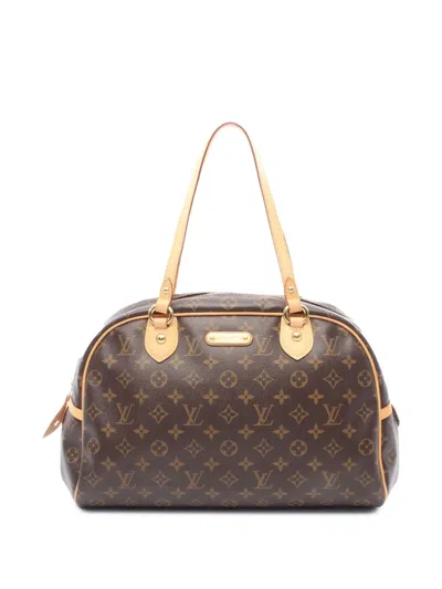 Pre-owned Louis Vuitton 2008 Monogram Montorgueil Gm Shoulder Bag In Brown