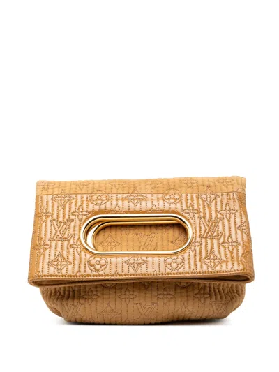 Pre-owned Louis Vuitton 2008 Monogram Motard After Dark Clutch Bag In Brown