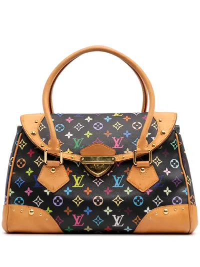 Pre-owned Louis Vuitton 2008 Monogram Multicolore Beverly Gm Handbag In Black