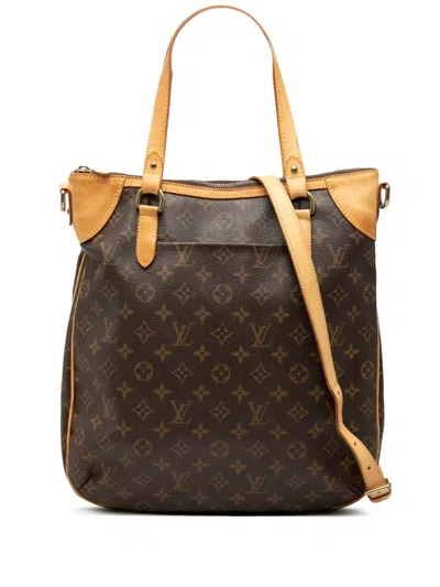 Pre-owned Louis Vuitton 2008 Monogram Odeon Gm Satchel In Brown