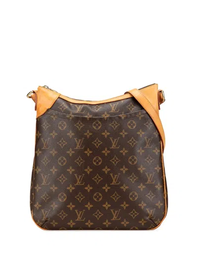 Pre-owned Louis Vuitton 2008 Monogram Odeon Mm Crossbody Bag In Brown