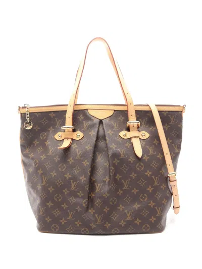 Pre-owned Louis Vuitton 2008 Monogram Palermo Gm Satchel In Brown