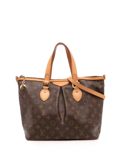 Pre-owned Louis Vuitton 2008 Monogram Palermo Pm Satchel In Brown