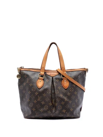 Pre-owned Louis Vuitton 2008 Monogram Palermo Pm Satchel In Brown