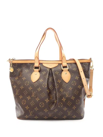 Pre-owned Louis Vuitton 2008 Monogram Palermo Pm Satchel In Brown