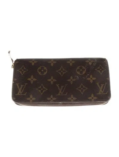 Pre-owned Louis Vuitton 2008 Monogram Pattern Zippy Wallet In Brown