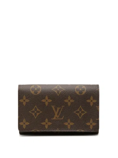 Pre-owned Louis Vuitton 2008 Monogram Porte Monnaie Billets Tresor Wallet Long Wallets In Brown