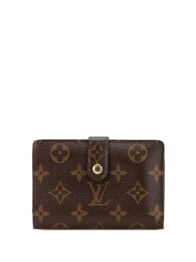 Pre-owned Louis Vuitton 2008 Monogram Porte Monnaie Billets Viennois Small Wallets In Brown