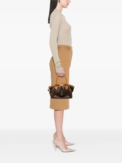 Pre-owned Louis Vuitton 2008 Monogram Tivoli Pm Handbag In Brown