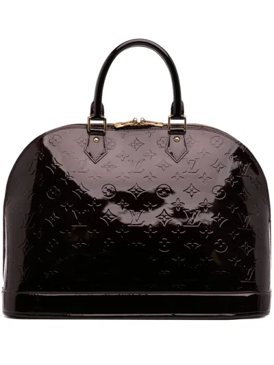 Pre-owned Louis Vuitton 2008 Monogram Vernis Alma Gm Handbag In Purple