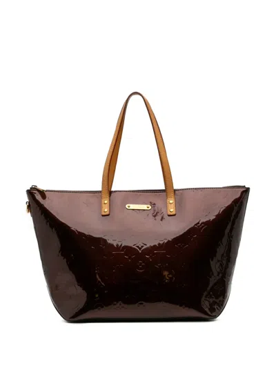 Pre-owned Louis Vuitton 2008 Monogram Vernis Bellevue Gm Tote Bag In Purple