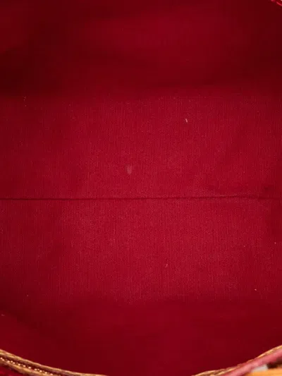 Pre-owned Louis Vuitton 2008 Monogram Vernis Reade Pm Handbag In Red