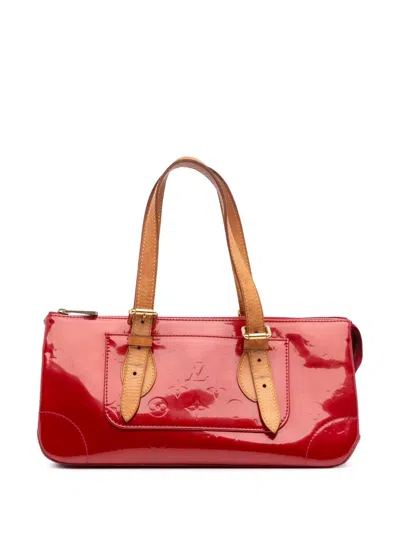 Pre-owned Louis Vuitton 2008 Monogram Vernis Rosewood Avenue Shoulder Bag In Red