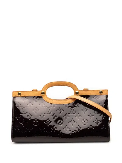 Pre-owned Louis Vuitton 2008 Monogram Vernis Roxbury Drive Satchel In Purple