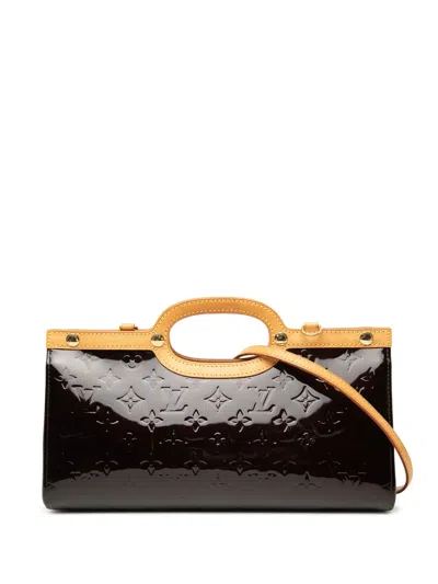Pre-owned Louis Vuitton 2008 Monogram Vernis Roxbury Drive Satchel In Purple