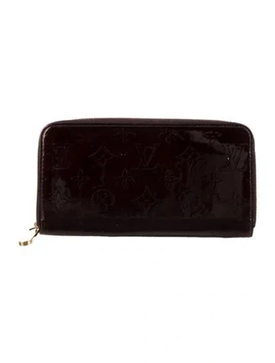Pre-owned Louis Vuitton 2008 Monogram Vernis Zippy Wallet In Brown
